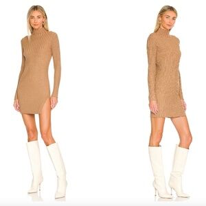 SNDYS Blinded Ribbed Dress Coffee Small